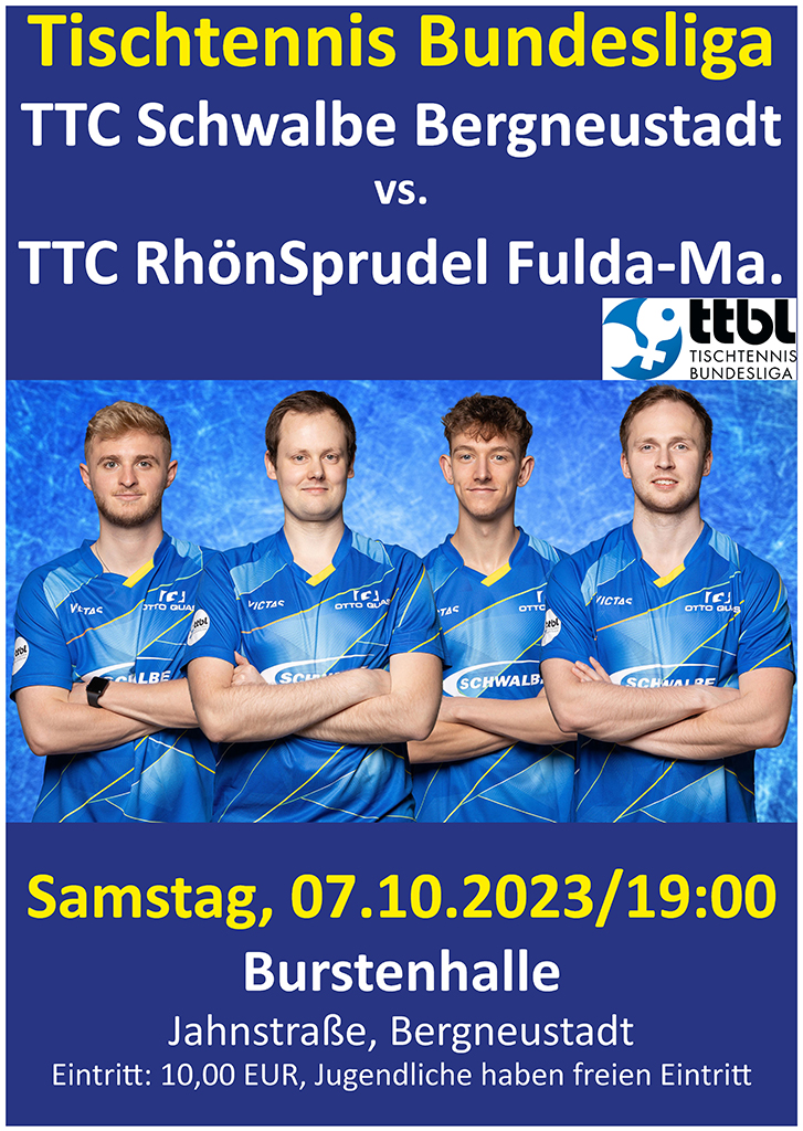TTC RhönSprudel Fulda-Maberzell zu Gast in Burstenhalle