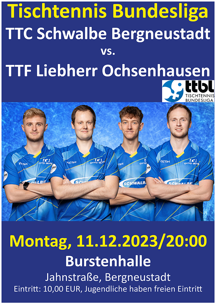 Heimspiel gegen TTF Ochsenhausen verlegt